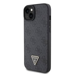 Guess GUHCP15SP4TDPK iPhone 15 6.1" czarny|black hardcase Leather 4G Diamond Triangle цена и информация | Чехлы для телефонов | 220.lv