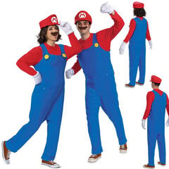 Karnevāla kostīms Super Mario, 175-180 cm, pieaugušajiem cena un informācija | Karnevāla kostīmi, maskas un parūkas | 220.lv