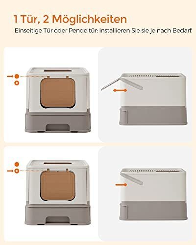 Kaķu tualete Feandrea PPT001G01, 54,3x42,5x37,8 cm cena un informācija | Kaķu tualetes | 220.lv