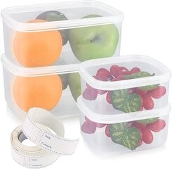 Набор контейнеров для хранения продуктов Haochen, 4 шт. цена и информация | Посуда для хранения еды | 220.lv