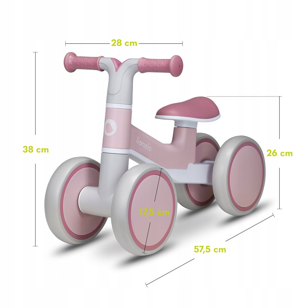 Līdzsvara velosipēds Lionel Vila, rozā cena un informācija | Balansa velosipēdi | 220.lv