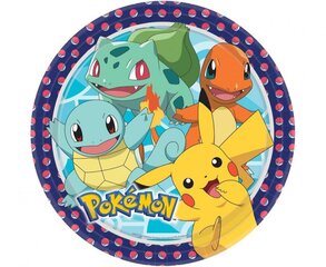 Vienreizējo trauku komplekts ar Pokemoniem, 8 pers. цена и информация | Праздничная одноразовая посуда | 220.lv