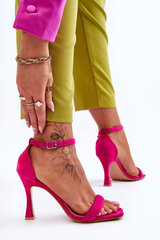Sieviešu zamšādas augstpapēžu sandales Fuchsia Rousses cena un informācija | Sieviešu sandales | 220.lv