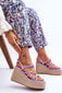 Modes ķīļveida sandales ar bizēm Violet Nessia cena un informācija | Sieviešu sandales | 220.lv