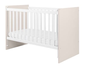 Zīdaiņu gultiņa KikkaBoo Ayla, 60 x 120 cm, smilškrāsas/balta cena un informācija | Zīdaiņu gultas | 220.lv