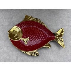 Šķīvis GOLDFISH 44x36cm, sarkans cena un informācija | Trauki, šķīvji, pusdienu servīzes | 220.lv