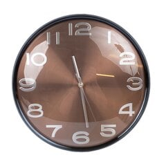 Настенные часы CLASSY D36см, коричневый/серебристый цена и информация | Часы | 220.lv