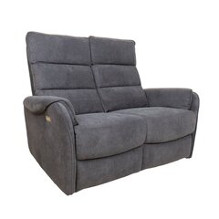 Krēsls BOWERS 2-vietīgs elektriskais recliner, pelēks cena un informācija | Dīvāni | 220.lv