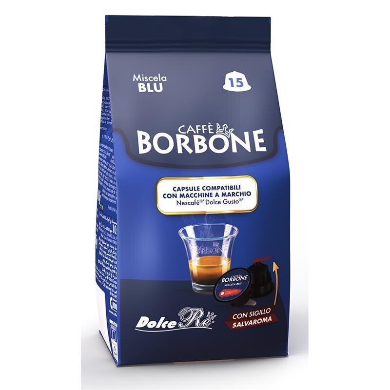 Kafijas kapsulas Borbone Blu Blend, 15 gab. cena un informācija | Kafija, kakao | 220.lv