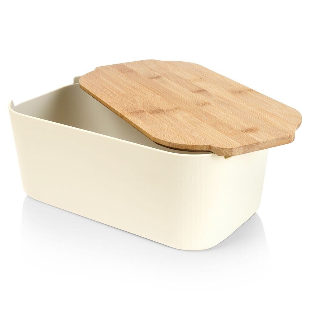 Maizes kaste ar bambusa dēli, krēms 259303 цена и информация | Virtuves piederumi | 220.lv