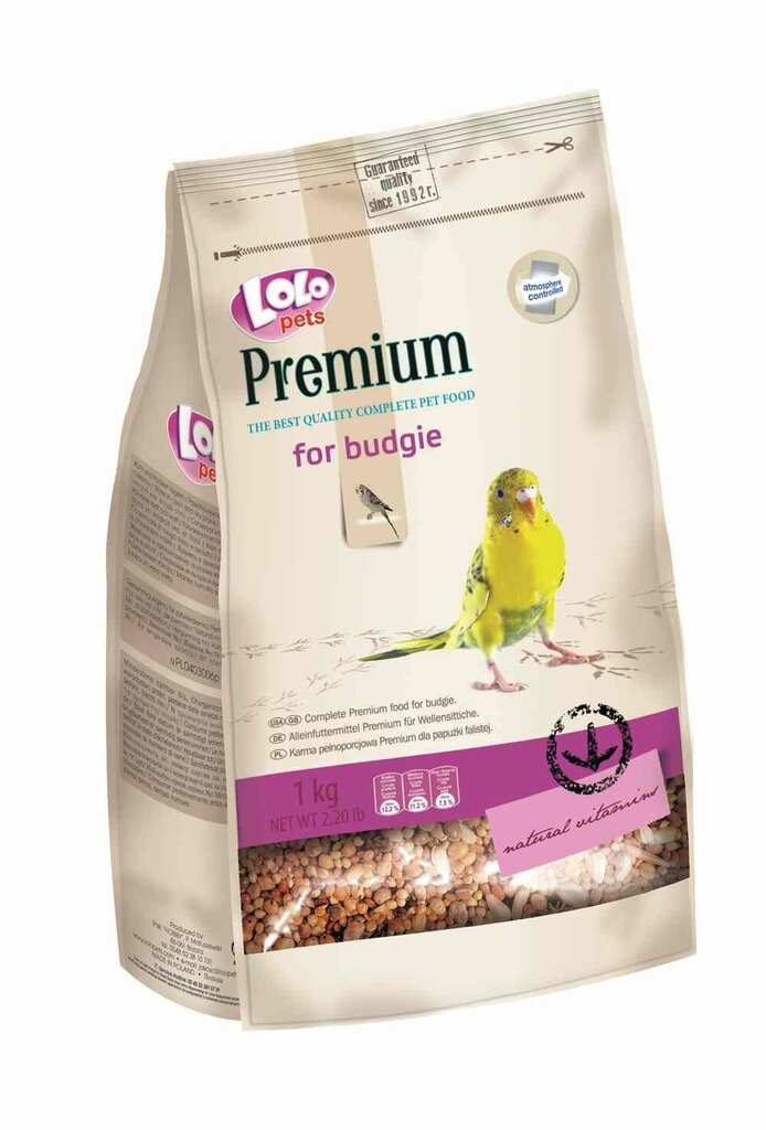 Barība spārnotajiem papagaiļiem LoLo Pets, 1 kg cena un informācija | Putnu barība | 220.lv