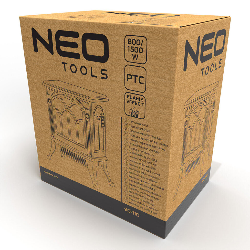 Keramikas ventilatora sildītājs NEO 90-110, 800 W / 1500 W cena un informācija | Sildītāji | 220.lv
