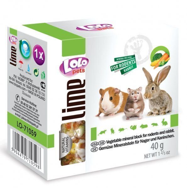 Minerālakmens grauzējiem LoLo Pets, 30 g cena un informācija | Barība grauzējiem | 220.lv