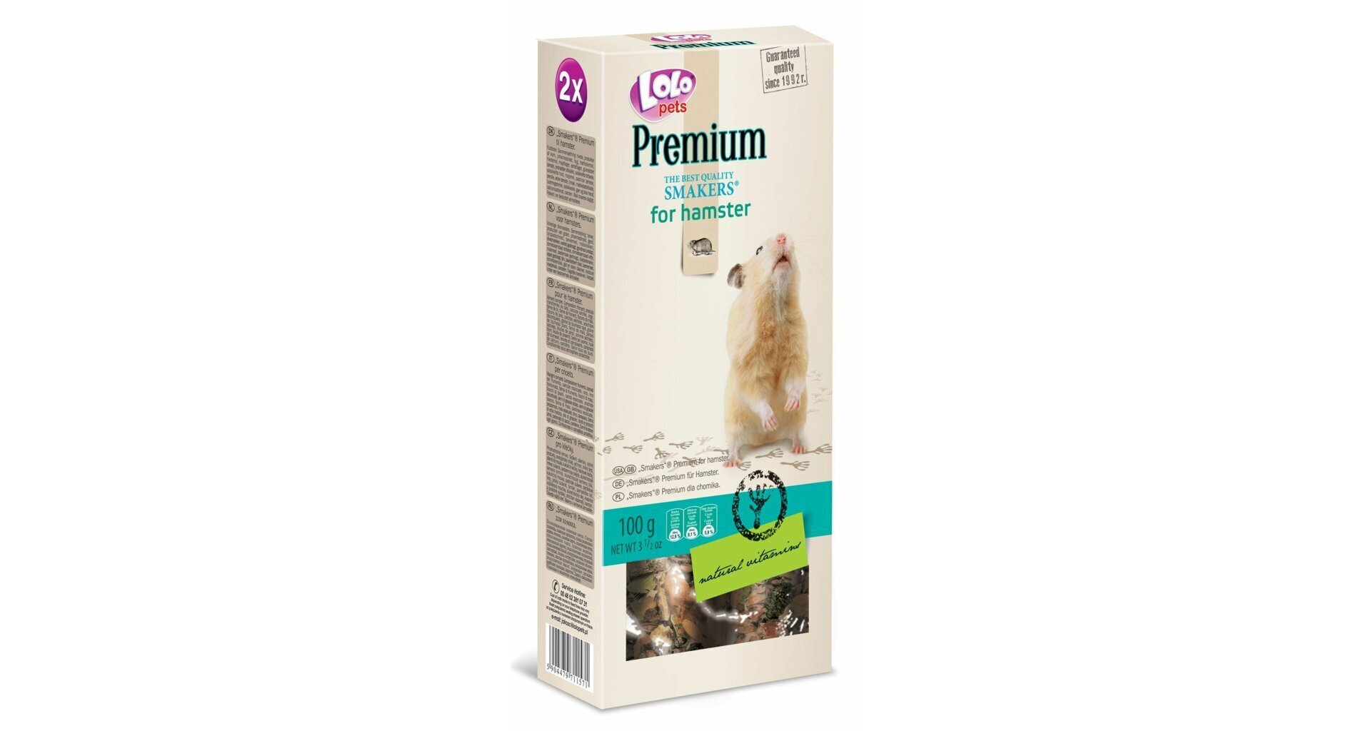 Papildbarība kāmjiem LoLo Pets, 100 g цена и информация | Barība grauzējiem | 220.lv