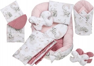 Mazuļu ligzda ar aksesuāriem Babymam, rozā, 0-24 mēn цена и информация | Детские подушки, конверты, спальники | 220.lv
