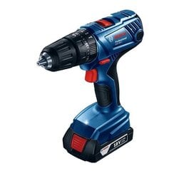 Bezvadu urbjmašīna Bosch, 18V, 54/21Nm, 2x2.0Ah, Li-Ion GSB 180-LI цена и информация | Шуруповерты, дрели | 220.lv