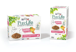 PureLife Lasis, burkāns un citrusaugļi mercē, bez graudiem 12x85g cena un informācija | Konservi kaķiem | 220.lv