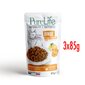 PureLife MIX paka, gaļas gabaliņi mercē, bez graudiem 12x85g cena un informācija | Konservi kaķiem | 220.lv