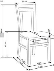 2-u krēslu komplekts Hubert, brūns/smilškrāsas цена и информация | Стулья для кухни и столовой | 220.lv