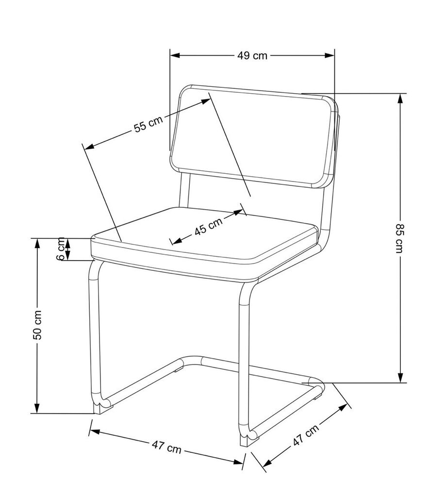 4-u krēslu komplekts K510, dzeltens/sudrabains cena un informācija | Virtuves un ēdamistabas krēsli | 220.lv