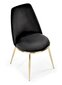 2-u krēslu komplekts K460, melns/zeltains cena un informācija | Virtuves un ēdamistabas krēsli | 220.lv