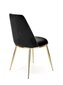 2-u krēslu komplekts K460, melns/zeltains cena un informācija | Virtuves un ēdamistabas krēsli | 220.lv