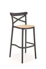 Комплект из 4-х стульев H111, черный/коричневый цвет цена и информация | Стулья для кухни и столовой | 220.lv