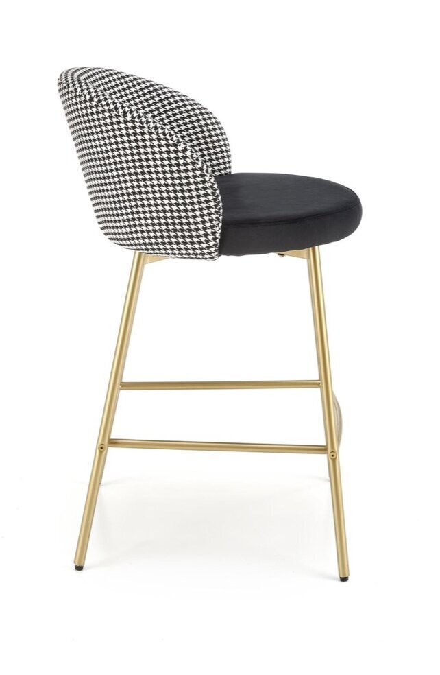2-u krēslu komplekts H113, melns/zeltains cena un informācija | Virtuves un ēdamistabas krēsli | 220.lv