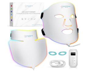 LED gaismas terapijas skaistumkopšanas maska ‎Nourished Bodynskin cena un informācija | Sejas kopšanas ierīces | 220.lv