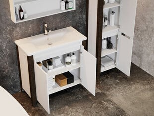 Шкафчик для ванной комнаты с умывальником Queen QN-80, белый цена и информация | Шкафчики для ванной | 220.lv