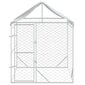 Suņu voljērs ar jumtu vidaXL, sudraba krāsā, 2x2x2,5m цена и информация | Transportēšanas būri, somas | 220.lv
