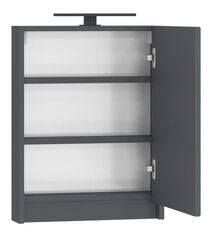 Шкаф Leomc-50 с зеркалом, серый цена и информация | Шкафчики для ванной | 220.lv