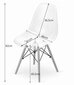 Krēsls Osaka, caurspīdīgs/brūns cena un informācija | Virtuves un ēdamistabas krēsli | 220.lv