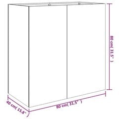 vidaXL dārza puķu kaste 80 cm cena un informācija | Balkona kastes | 220.lv