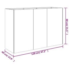 vidaXL augstā dārza puķu kaste 80 cm cena un informācija | Balkona kastes | 220.lv
