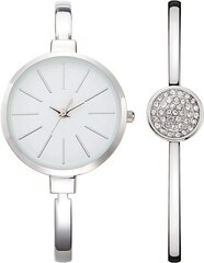 Роскошный женский подарочный набор «NUOVO», в который входят женские часы и блестящий браслет с кристаллами. цена и информация | Женские часы | 220.lv