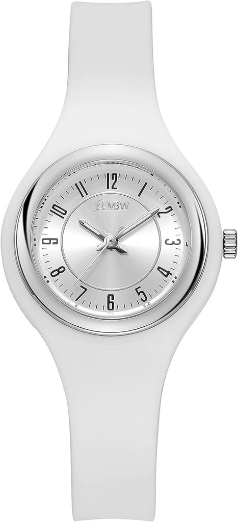 FEMBW ikdienas analogais kvarca pulkstenis sievietēm ar silikona siksniņu un sprādzi, ūdensizturīgs cena un informācija | Sieviešu pulksteņi | 220.lv