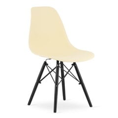Krēsls Osaka, smilškrāsas/melns cena un informācija | Virtuves un ēdamistabas krēsli | 220.lv