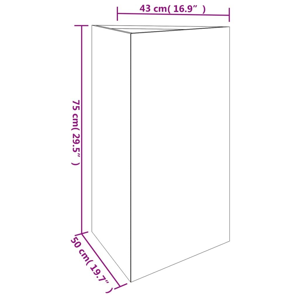 Dārza puķu kaste vidaXL, 50x43x75 cm цена и информация | Balkona kastes | 220.lv