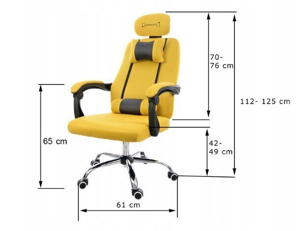 Spēļu krēsls Giosedio GPX012, rozā cena un informācija | Biroja krēsli | 220.lv