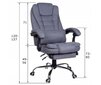 Biroja krēsls Giosedio FBR004R, melns, ar kāju balstu cena un informācija | Biroja krēsli | 220.lv