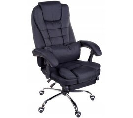 Biroja krēsls Giosedio FBR004R, melns, ar kāju balstu цена и информация | Офисные кресла | 220.lv