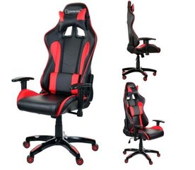 Spēļu krēsls Giosedio GSA041, melns sarkans cena un informācija | Biroja krēsli | 220.lv