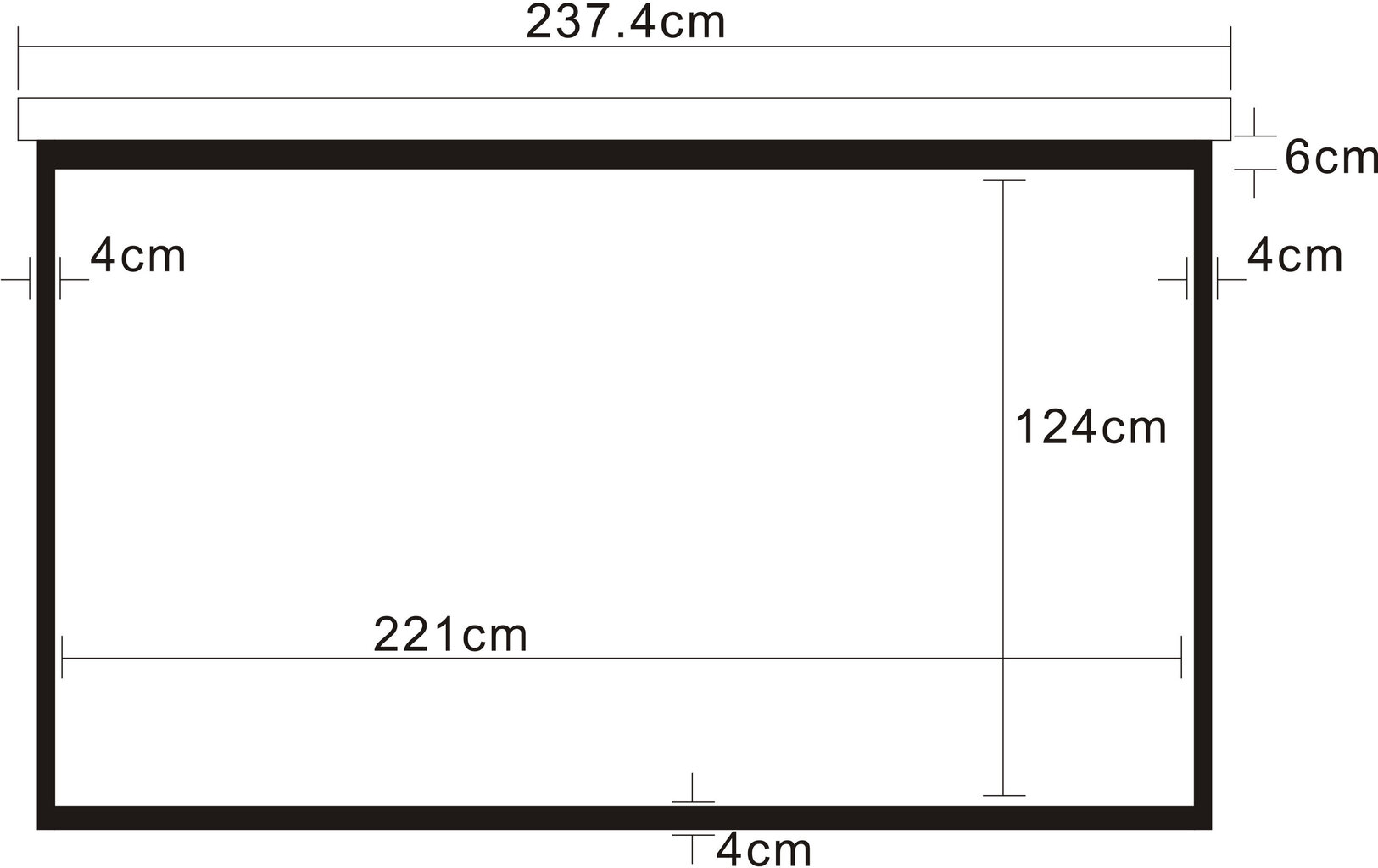 Leinwand 100" 16:9 цена и информация | Ekrāni projektoriem | 220.lv