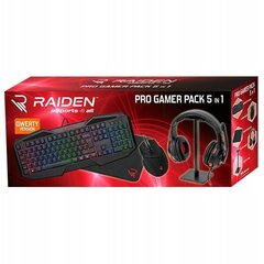 Komplekts Subsonic Raiden Pro Gamer Pack 5 in1 Qwerty SA5605-Q cena un informācija | Klaviatūras | 220.lv