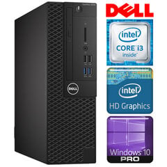 DELL 3050 SFF i3-7100 32GB 1TB SSD M.2 NVME WIN10Pro цена и информация | Стационарные компьютеры | 220.lv