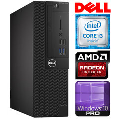 DELL 3050 SFF i3-7100 8GB 1TB R5-340 2GB WIN10Pro cena un informācija | Stacionārie datori | 220.lv