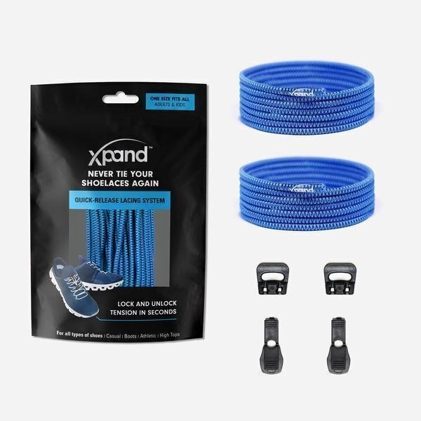 Elastīgās mežģīnes Xpand Quick-Release True Blue цена и информация | Līdzekļi apģērbu un apavu kopšanai | 220.lv