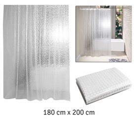 Душевая шторка 3D 180 x 200 см цена и информация | Аксессуары для ванной комнаты | 220.lv