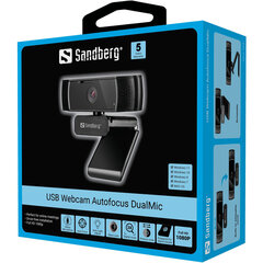 Sandberg Autofocus DualMic 134-38 цена и информация | Компьютерные (Веб) камеры | 220.lv